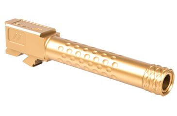 Image of ZEV Technologies G17 9MM Threaded Dimpled Barrel, Gold, ZT-BBL-17-DS-GLD