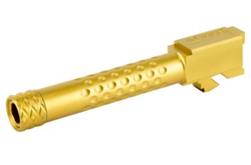 Image of ZEV Technologies G19 9MM Threaded Dimpled Barrel, Gold, ZT-BBL-19-DS-GLD