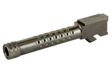 Image of ZEV Technologies G19 9MM Threaded Dimpled Barrel, Gray, ZT-BBL-19-DS-GRY