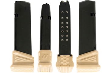 Image of ZEV Technologies Polymer Glock 17 +5 Rounds Pistol Magazine Extension, FDE, 5, BPAD-G17-5-FDE