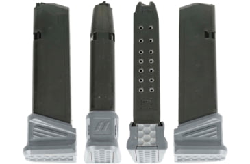Image of ZEV Technologies Polymer Glock 17 +5 Rounds Pistol Magazine Extension, Gray, 5, BPAD-G17-5-GRY