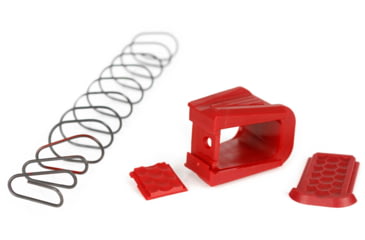 Image of ZEV Technologies Magazine Basepad +5 for Glock 17, Polymer, Red, BPAD-G17-5-R