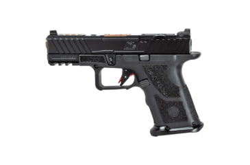 Image of ZEV Technologies OZ9C Elite Hyper-Comp Compact Pistol, Black Polymer Frame, Compensated Bronze Barrel, In, 9mm, Striker Single Action, 15-Round Magazine ZT-OZ9C-CPTHYPBBRZ-FRRMPG