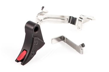 Image of ZEV Technologies PRO Pistol Trigger Bar Kit, Glock 17/17C/17L/19/19C/22, Curved, Black/Red, CFT-PRO-BAR-SM-B-R