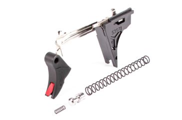 Image of ZEV Technologies PRO Curved Face Trigger Drop-In Kit, 4th Gen, 9mm, Black/Red CFT-PRO-DRP-4G9-B-R