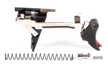 Image of ZEV Technologies PRO Curved Face Trigger Drop-In Kit, 4th Gen, 9mm, Black/Red CFT-PRO-DRP-4G9-B-R