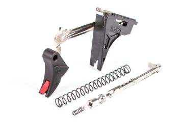 Image of ZEV Technologies PRO Curved Face Trigger Ultimate Kit, 4th Gen, 9mm, Black/Red CFT-PRO-ULT-4G9-B-R