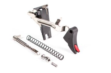 Image of ZEV Technologies PRO Curved Face Trigger Ultimate Kit, 4th Gen, 9mm, Black/Red CFT-PRO-ULT-4G9-B-R