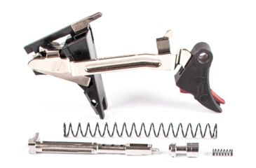 Image of ZEV Technologies PRO Curved Face Trigger Ultimate Kit, 4th Gen, 9mm, Black/Red CFT-PRO-ULT-4G9-B-R