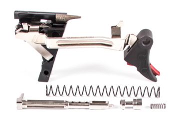 Image of ZEV Technologies PRO Flat Face Glock Ultimate Kit Trigger, 1-3 Gen, .40, G27, G23, G22, G35, G24/ Blk/Red, FFT-PRO-ULT-3G40-B-R