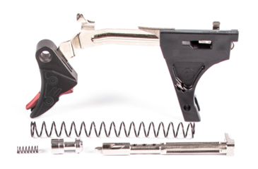 Image of ZEV Technologies PRO Flat Face Glock Ultimate Kit Trigger, 1-3 Gen, .40, G27, G23, G22, G35, G24/ Blk/Red, FFT-PRO-ULT-3G40-B-R