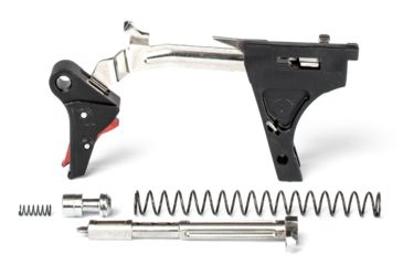 Image of ZEV Technologies PRO Flat Face Glock Ultimate Kit Trigger, 1-3 Gen, 9mm, G26, G19, G17, G34, G17L, Blk/Red, FFT-PRO-ULT-3G9-B-R