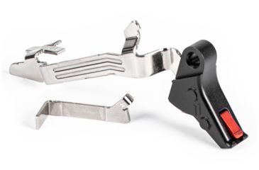 Image of ZEV Technologies PRO Glock Pistol Trigger Bar Upgrade Kit, Glock 17/19/19X/26/34/45, Flat, Black/Red, FFT-PRO-BAR-5G-B-R