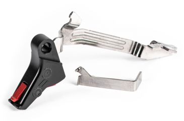 Image of ZEV Technologies PRO Flat Face Trigger Bar Upgrade Kit, Glock 17/19/19X/26/34/45 Gen6, Black/Red, FFT-PRO-BAR-5G-B-R