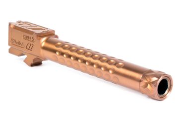 Image of ZEV Technologies Glock 17 Gen5 9mm Luger Optimized Match Threaded Pistol Barrel, 1-14 Twist, 1/2x28, Bronze PVD, BBL-17-OPT-5G-TH-BRZ