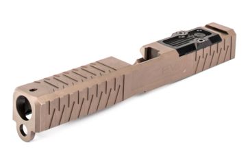 Image of ZEV Technologies Z17 Enhanced SOCOM 3rd Gen Glock RMR Striped Slide Kit, FDE SLD.KIT-Z17-3G-ESOC-RMR-FDE