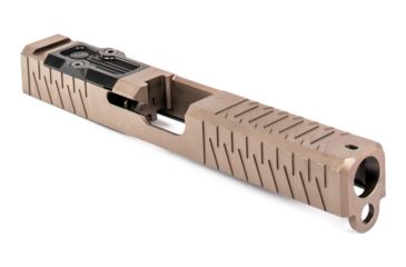 Image of ZEV Technologies Z17 Enhanced SOCOM 3rd Gen Glock RMR Striped Slide Kit, FDE SLD.KIT-Z17-3G-ESOC-RMR-FDE