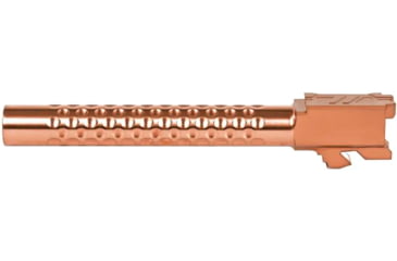 Image of ZEV Technologies ZEV Optimized Match Glock 34 Gen5 9mm Threaded Pistol Barrel, 1-14 Twist, 1/2x28, PVD, Bronze, BBL-34-OPT-5G-TH-BRZ