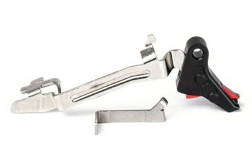Image of ZEV Technologies ZEV PRO Flat Face Trigger Bar Kit, Small, Black/Red FFT-PRO-BAR-SM-B-R