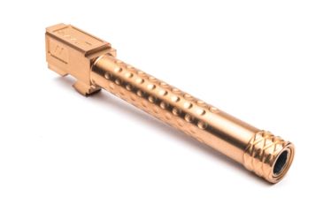 Image of ZEV Technologies Glock 17 Gen 1-4 9mm Luger Optimized Match Threaded Pistol Barrel, 5.06in, 1-14 Twist, 1/2x28, Bronze PVD, BBL-17-OPT-TH-BRZ
