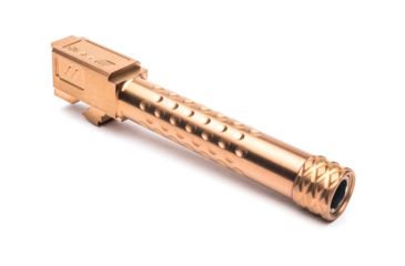 Image of ZEV Technologies Glock 19 Gen 1-5 9mm Luger Optimized Match Threaded Pistol Barrel, 5.06in, 1-14 Twist, 1/2x28, Bronze PVD, BBL-19-OPT-TH-BRZ