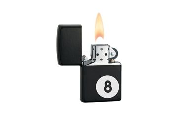 Image of Zippo 8-Ball Classic Style Lighter, Black Matte 24331