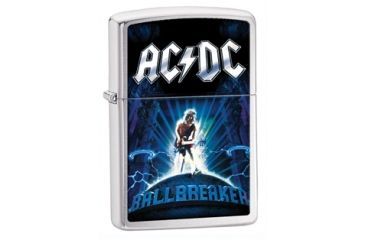 Image of Zippo ACDC Ballbreaker Classic Style Lighter, Brushed Chrome 28020