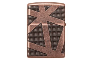 Image of Zippo Armor Geometric 360 Design Lighter w/ Click, Brass, One Size, 49036