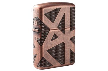 Image of Zippo Armor Geometric 360 Design Lighter w/ Click, Brass, One Size, 49036