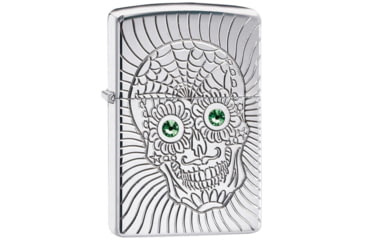 Image of Zippo Armor Sugar Skull Lighter, 1.44 x 2.25, 49172