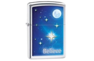 Image of Zippo Believe Lighter, High Polish Chrome 29071