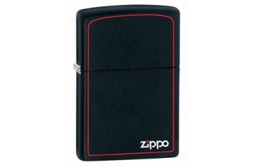 Image of Zippo Classic Style Lighter w/ Border, Black Matte 218ZB