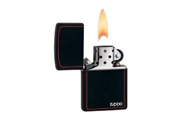 Image of Zippo Classic Style Lighter w/ Border, Black Matte 218ZB