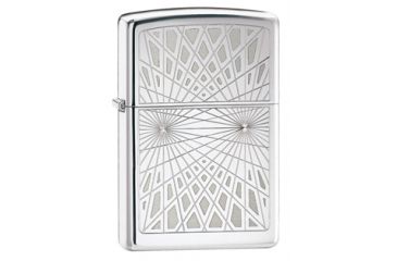 Image of Zippo BS/GD Lines Classic Style Lighter, High Polish Chrome 24903
