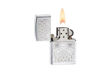 Image of Zippo BS/GD Lines Classic Style Lighter, High Polish Chrome 24903