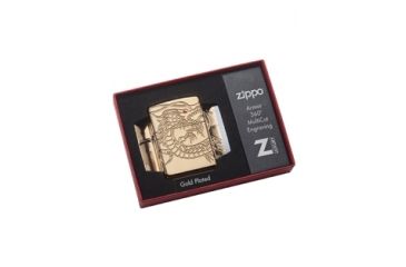 Image of Zippo Chinese Dragon Lighter, High Polish Gold Plate 29265
