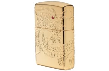 Image of Zippo Chinese Dragon Lighter, High Polish Gold Plate 29265