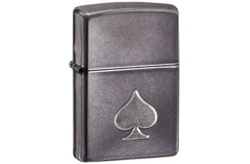 Image of Zippo Chrome, Gray Dusk, Stamped Spade, ZI28379