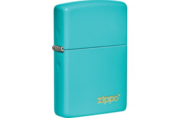 Image of Zippo Classic Flat Turquoise Logo