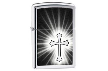 Image of Zippo Cross Design Lighter, High Polish Chrome 29074