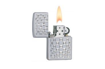 Image of Zippo Cut Glass Classic Style Lighter, Satin Chrome 24013