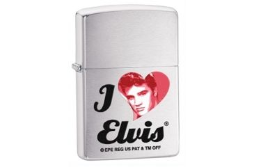 Image of Zippo Elvis Classic Style Lighter, Brushed Chrome 28258