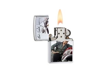 Image of Zippo Elvis Alfred Wertheimer Classic Style Lighter, Brushed Chrome 28074