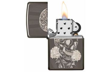 Image of Zippo Fancy Skull Design Pocket Lighter 29883
