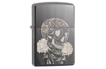 Image of Zippo Fancy Skull Design Pocket Lighter 29883