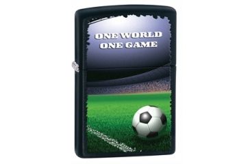 Image of Zippo One World One Game Classic Style Lighter, Black Matte 28301