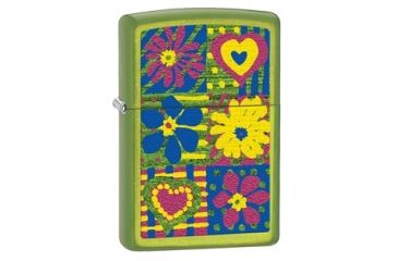 Image of Zippo Funky Flowers Classic Style Lighter, Lurid 28057