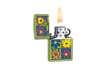Image of Zippo Funky Flowers Classic Style Lighter, Lurid 28057