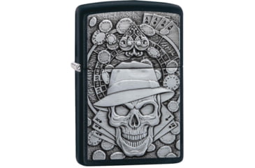 Image of Zippo Gambling Skull Lighter, 1.44 x 2.25, 49183
