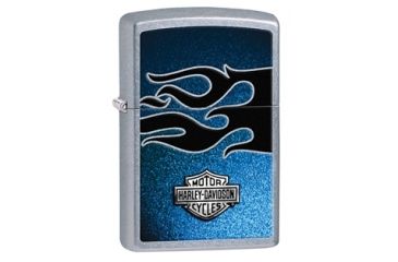 Image of Zippo Harley-Davidson Windrproof Lighter,Black/Blue Street Chrome 28822